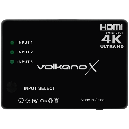 VolkanoX Define Series HDMI Switch 3-Way | VK-20211-BK