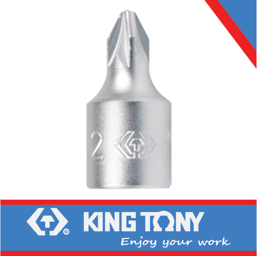 KING TONY SOCKET BIT 1/4" POZI PZ2 | 201802X