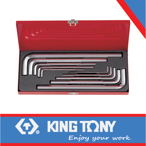 KING TONY ALLEN KEY SET 10PC EXTRA LONG 3 17MM | 20210MR