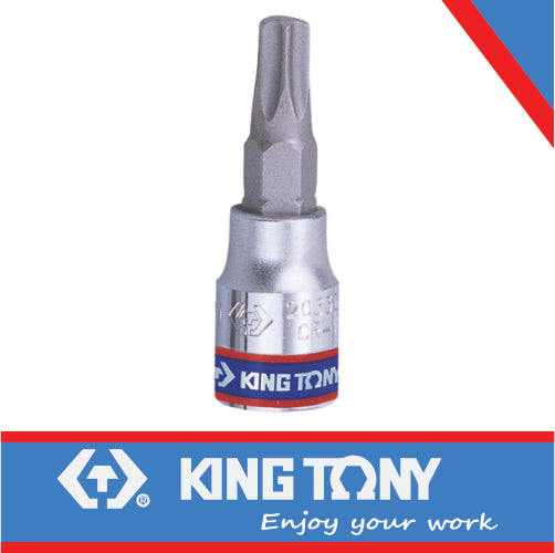KING TONY SOCKET TORX TAMPER PROOF 1/4" T20 X 37MM | 203720
