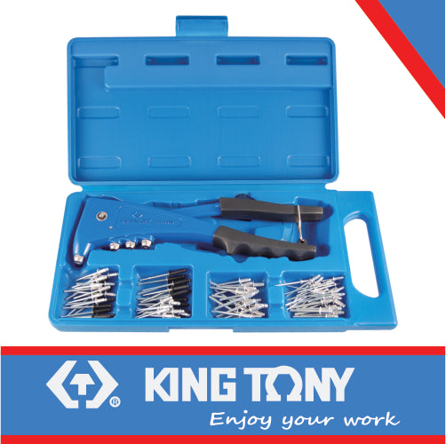 KING TONY RIVET GUN AND ASSORTED RIVETS 20PC | 21 20 07MR