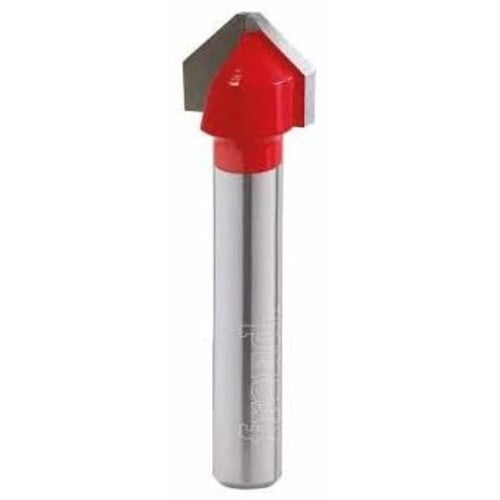 Freud V-Groove Router Bit, D-19.05mm x h1-12.5mm x h2-6.0mm x H-50.8mm x C-2.5mm x a-108 x A-1/4" | 21-14625P