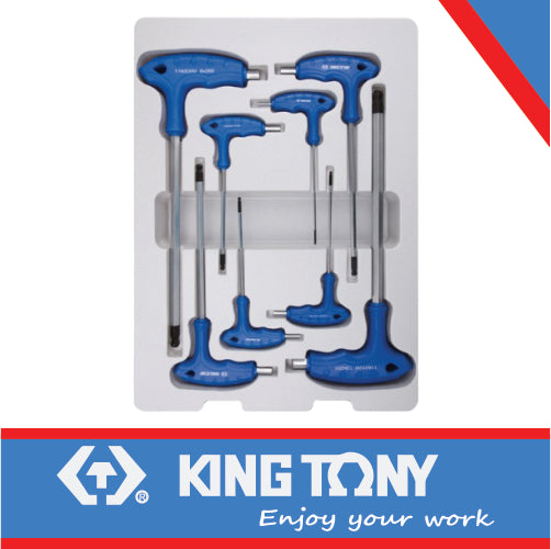 KING TONY ALLEN KEY SET 8PC L HANDLE BALL POINT 2 10MM | 22108MR