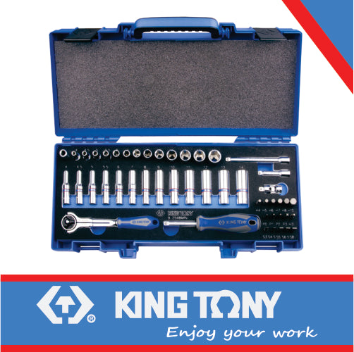 KING TONY SOCKET SET 1/4" 48PCS FOAM | 2548MRV