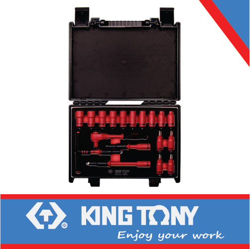 KING TONY 1/4" VDE INSULATED TOOL SET 18PCS | 25VE01MRV