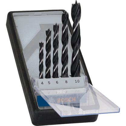Bosch 5Pc PRO Wood Brad Point Drill Bit Set, 4-10mm | 2607010527