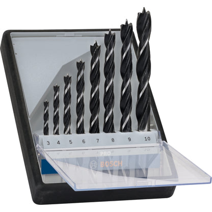 Bosch 8Pc PRO Wood Brad Point Drill Bit Set, 3-10mm | 2607010533