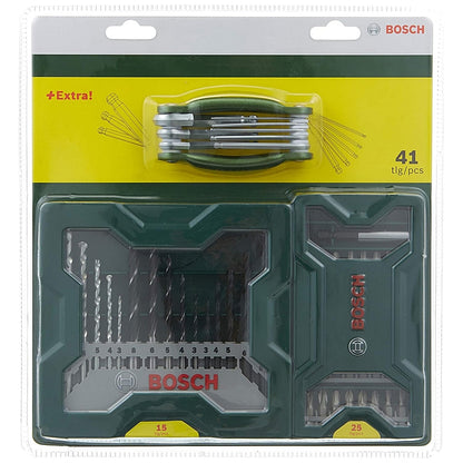 Bosch 41Pc Mixed Drilling and Driving Bit Set + Folding Hex Tool | 2607017333
