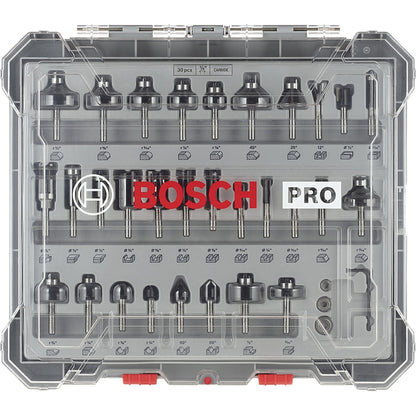 Bosch 30Pc PRO Router Bit Mixed Set, 1/4" Shank | 2607017476