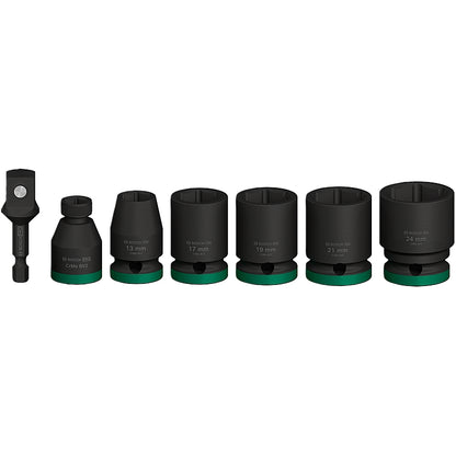 Bosch PRO 7-Piece Standard Impact Socket Set with 1/2" Adapter | 2608003032