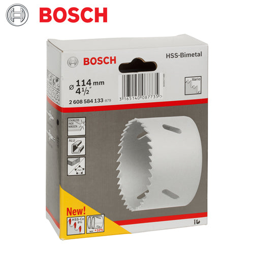 Bosch Hss Bi-Metal Holesaw For Standard Adapters 114 mm, 4 1/2&#8243;