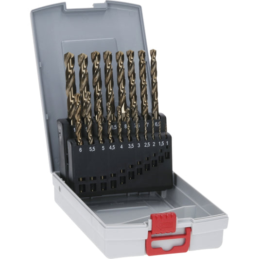 Bosch 19Pc PRO Stainless Steel HSS-Co Twist Drill Bit Set, 1-10mm | 2608587014