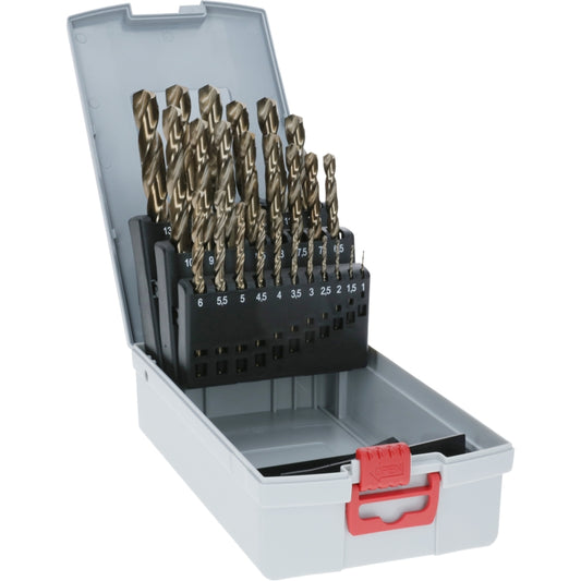 Bosch 25Pc PRO Stainless Steel HSS-Co Twist Drill Bit Set, 1-13mm | 2608587018