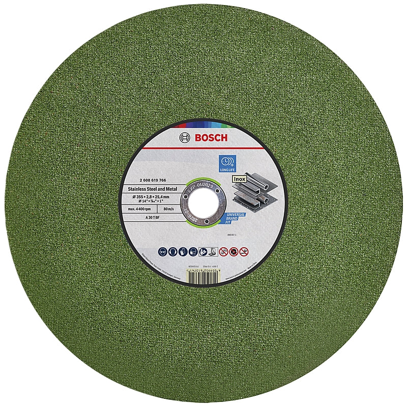 Bosch Stainless Steel and Metal Cutting Disc, 355 x 2.8 x 25.4mm | 2608619766