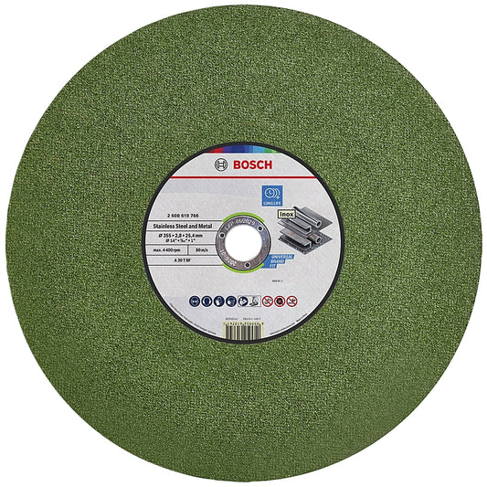 Bosch Stainless Steel and Metal Cutting Disc, 355 x 2.8 x 25.4mm | 2608619766