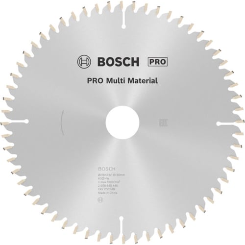 Bosch PRO Multi Material Saw Blade, Ø216MM X B30MM X 2.5MM - 60T | 2608640446