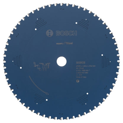 Bosch Saw Blade Expert for Steel, Ø305MM X B20.4MM X 2.6MM – 60T | 2608643060