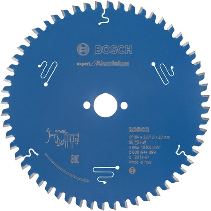 Bosch Expert for Aluminium Saw Blade, Ø184MM X B20MM X 2.6MM - 56T | 2608644099