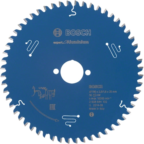 Bosch Expert for Aluminium Saw Blade, Ø190MM X B30MM X 2.6MM - 56T | 2608644102