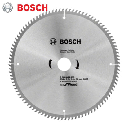Bosch - C/Saw Blade Eco For Wood Ø254MM X K3MM X B30MM X 100T | 2608644408