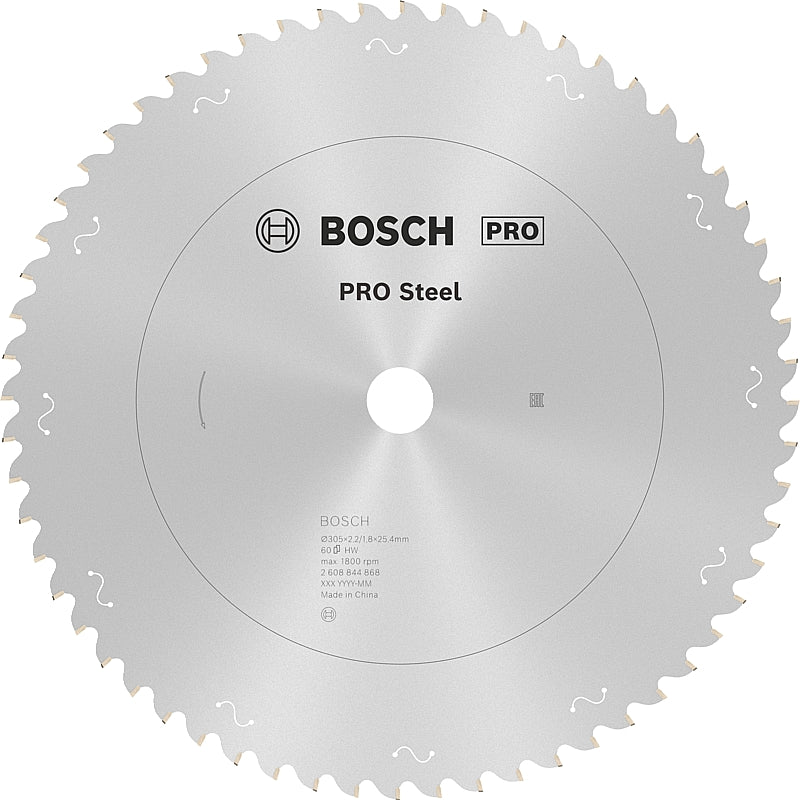 Bosch PRO Steel Saw Blade D 305MM X B 25.4MM X K 2.2/1.8MM - 60T | 2608844868
