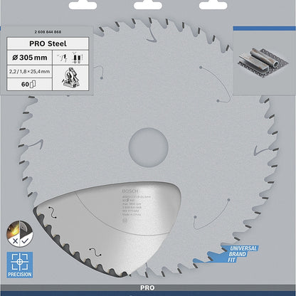 Bosch PRO Steel Saw Blade D 305MM X B 25.4MM X K 2.2/1.8MM - 60T | 2608844868