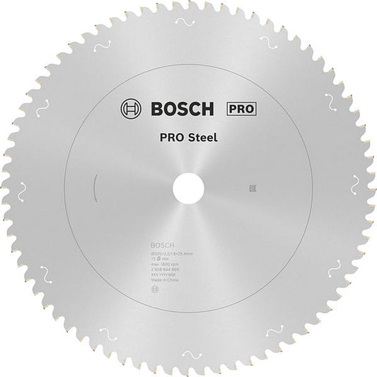 Bosch PRO Steel Saw Blade D 305MM X B 25.4MM X K 2.2/1.8MM - 72T | 2608844869