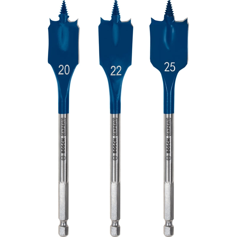 Bosch 3Pc EXPERT Self Cut Speed Spade Drill Bit Set 20/22/25mm | 2608900331