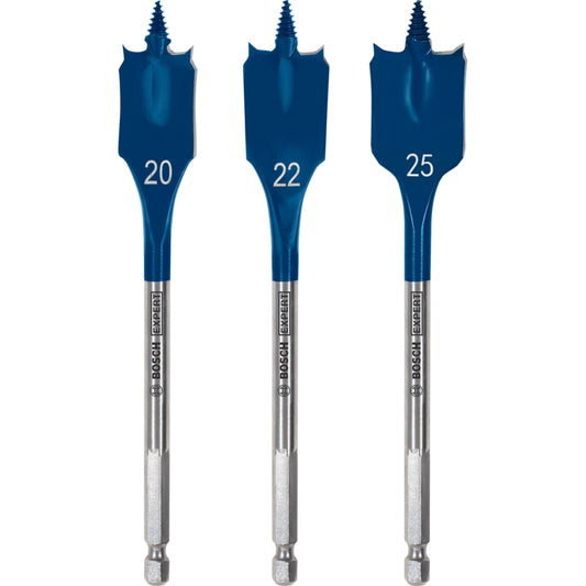 Bosch 3Pc EXPERT Self Cut Speed Spade Drill Bit Set 20/22/25mm | 2608900331