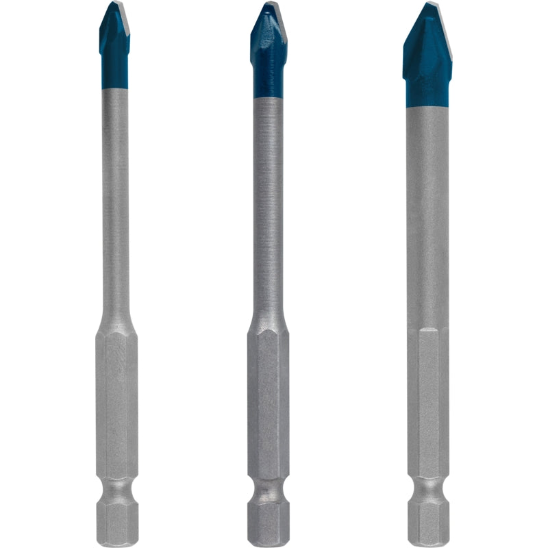 Bosch 3Pc EXPERT Hard Ceramic HEX-9 Drill Bit Set, 5 x 90; 6 x 90; 8 x 90mm | 2608900595