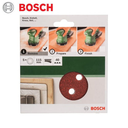 115MM ROUND SANDPAPER - 40G (5)