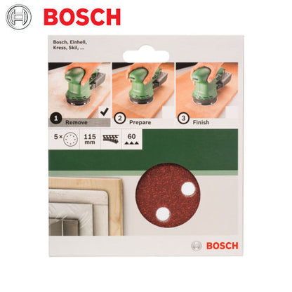 115MM ROUND SANDPAPER - 60G (5)