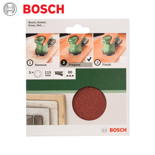115MM ROUND SANDPAPER - 80G (5)