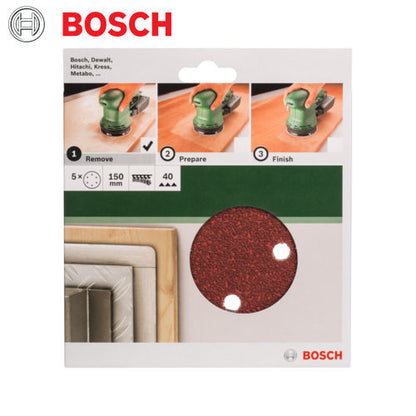 40GR 150MM ROUND SANDPAPER (5)