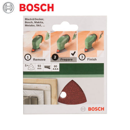 93MM TRIANGLE SANDPAPER - 80G (5)