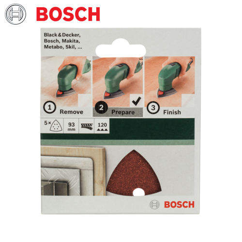 93MM TRIANGLE SANDPAPER - 120G (5)