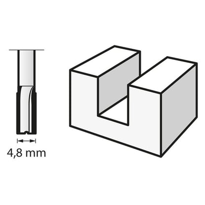 Dremel - 1Pc Straight Router Bit (HSS) 4.8mm (652) | 2615065232