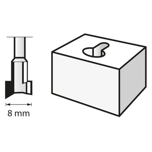 Dremel - 1Pc Keyhole Router Bit (HSS) 8.0mm (655) | 26150655JA