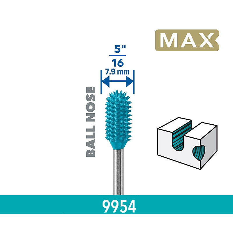 Dremel MAX 1Pc Ball Nose Power Carving Bit (9954) | 26159954DM