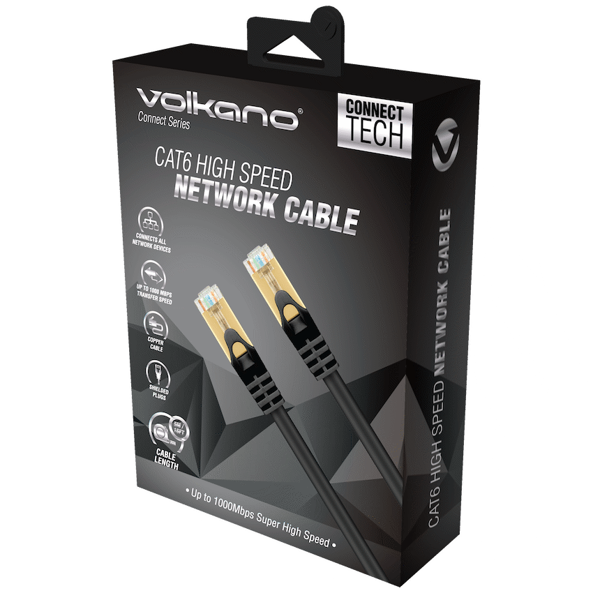 Volkano Connect Series CAT6 Network Cable 5m | VK-20183-BK