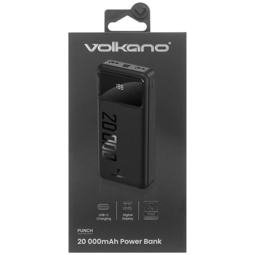 Volkano Punch Series 20000mah Power Bank | VK-9022-BK