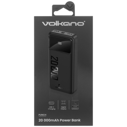 Volkano Punch Series 20000mah Power Bank | VK-9022-BK