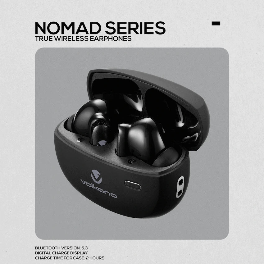 Volkano Nomad Active Noise-Cancelling True Wireless Earphones - Black | VK-3333-BK