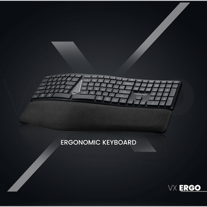 VolkanoX Ergo Bluetooth Wireless Keyboard | VK-20300-BK[V2]