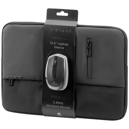 Volkano Focus Series 15.6" Laptop Sleeve & Wireless Mouse | VK-9195-BK