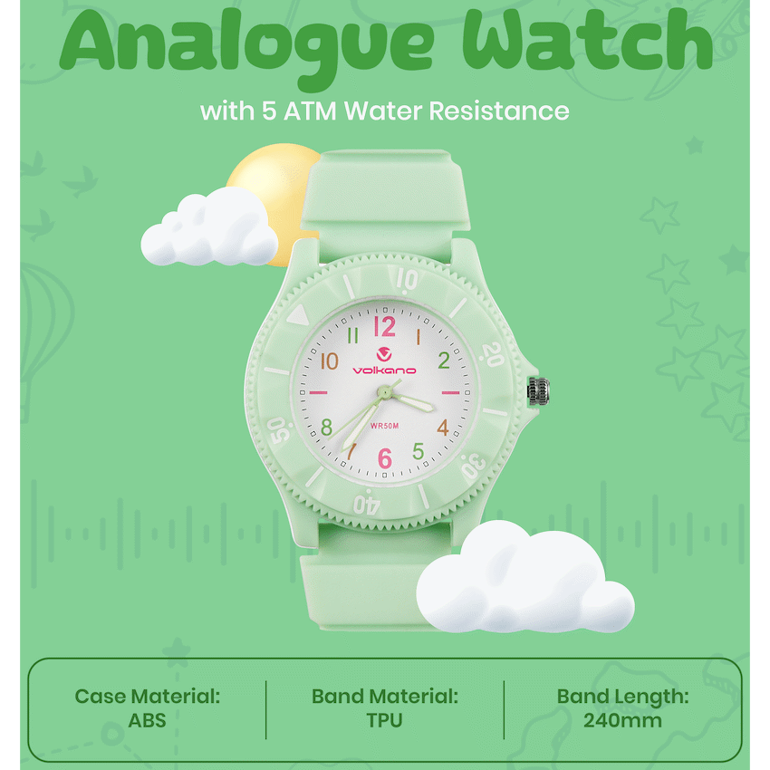 Volkano Mallow Series Kids Analogue Watch - Green | VK-5203-GN