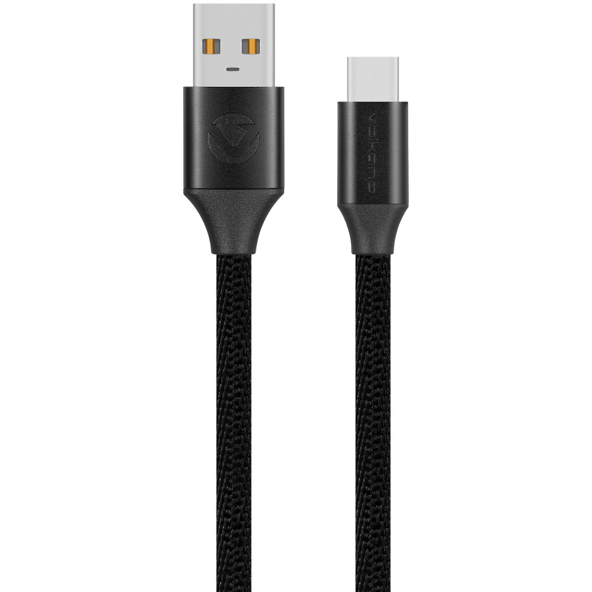Volkano Weave Series Braided USB A to Type-C Cable 1.2m 60w - Black | VK-20110-BK