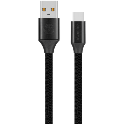 Volkano Weave Series Braided USB A to Type-C Cable 1.2m 60w - Black | VK-20110-BK