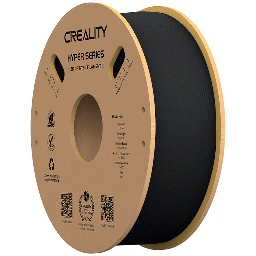 Creality 1.75mm Hyper Series PLA High-Speed Filament - Black 1Kg | 3301010343