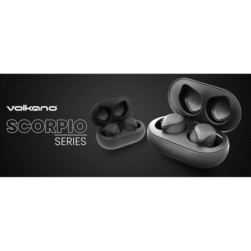 Volkano Scorpio Series True Wireless Earphones - Black | VK-1121-BK